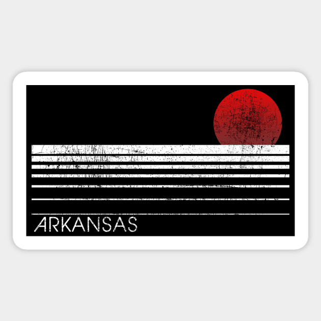 Simple Retro Arkansas Sunset Sticker by rt-shirts